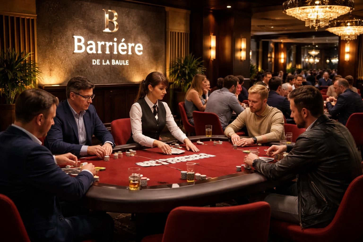 découvrez l'ambiance envoûtante de la salle de poker du casino barrière à la baule, un lieu unique en france où passion et adrénaline se rencontrent pour des parties inoubliables.