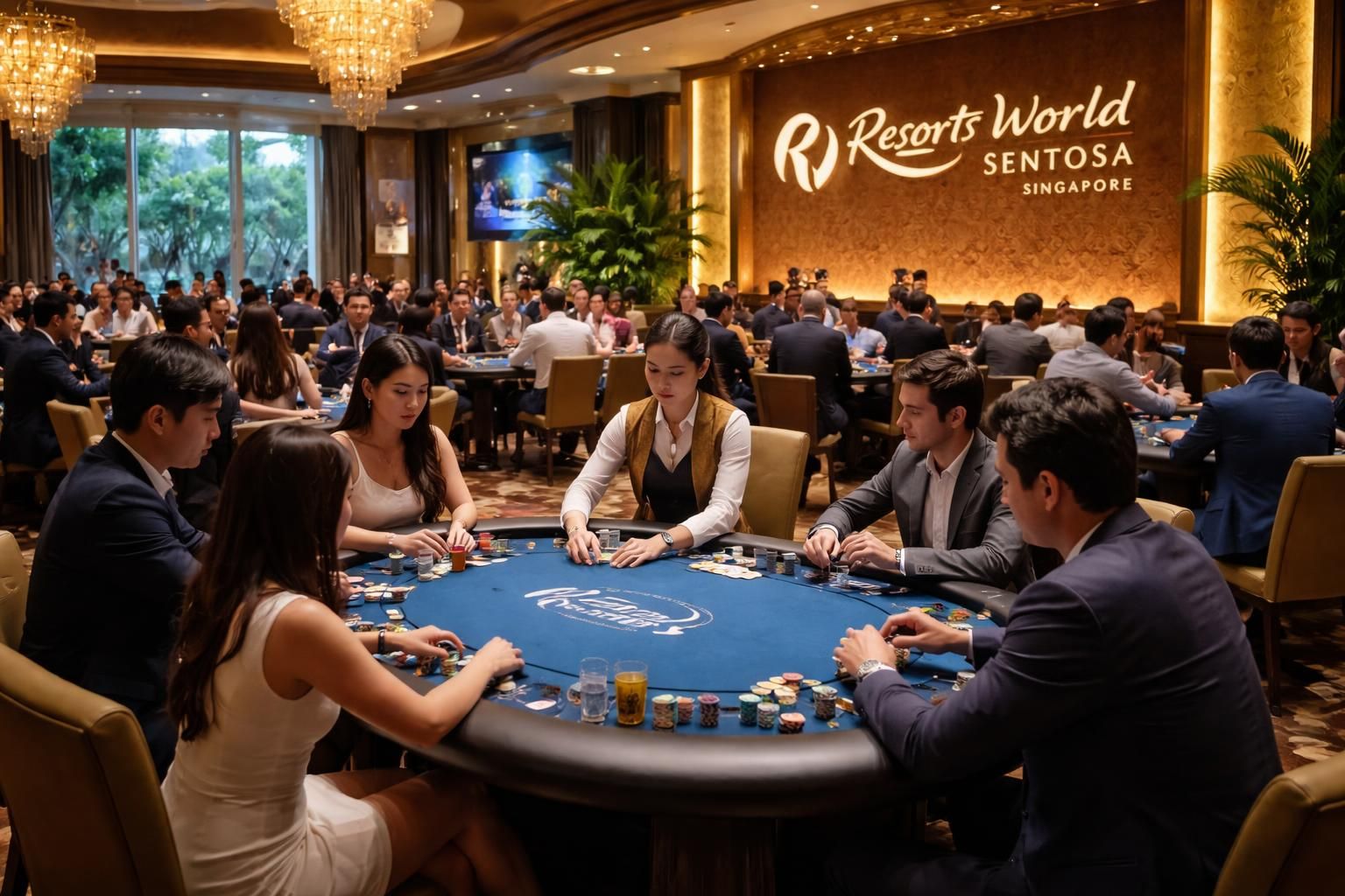 découvrez les secrets et les coulisses de la salle de poker du resorts world sentosa à singapour, un lieu incontournable pour les amateurs de poker et de luxe.