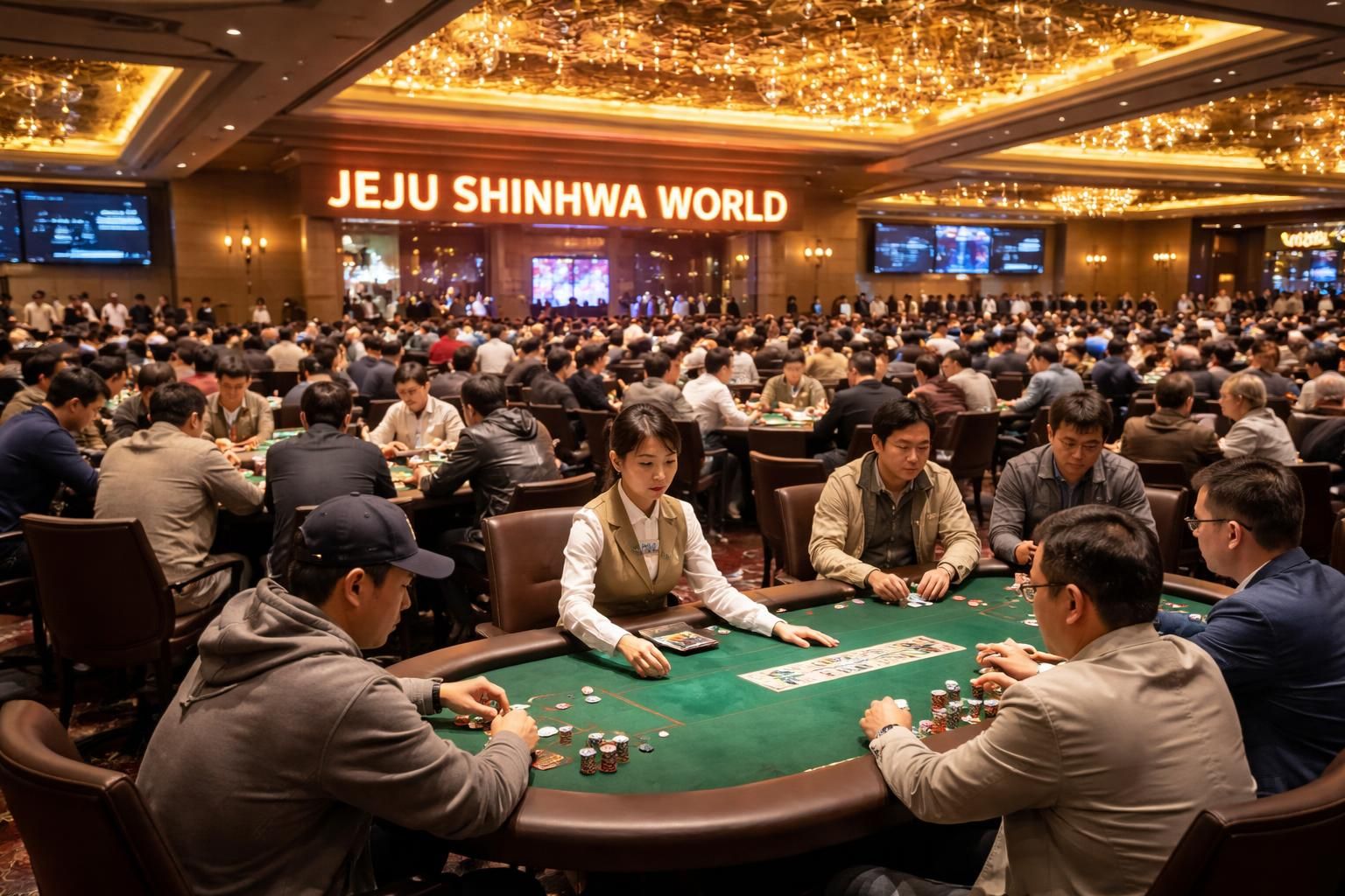 découvrez l'univers captivant de la salle de poker jeju shinhwa world à jeju, corée du sud, un lieu de jeu et de divertissement unique au cœur d'une destination touristique prisée.